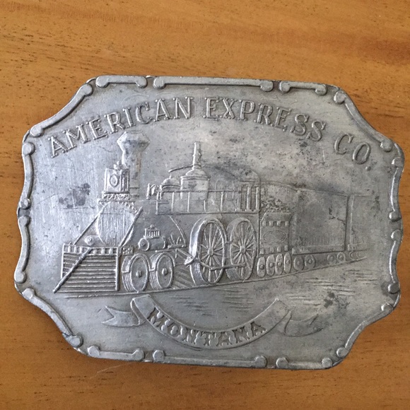 unknown Other - American Express Co. Belt Buckle with train